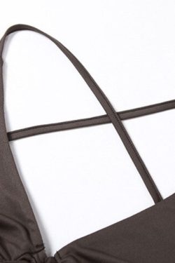 Y2K Bandage Halter Shirt Long Sleeve Crop Top