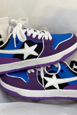Y2K BAPE STA Purple Trendy Fashion Sneakers