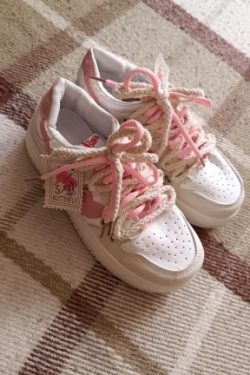 Y2K Bapesta White & Pink Shoes - Kawaii Streetwear