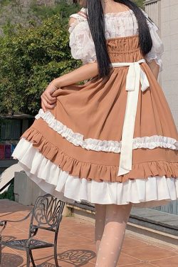 Y2K Bear Lolita Dress - Karen Vintage Harajuku Party Fashion