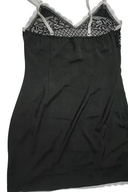 Y2K Black Lace Mini Dress - Women's Party Dress