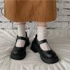 Y2K Black Lolita Mary Jane Platform Shoes - Kawaii Fairy Accessorie
