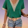 Y2K Boho V Neck T-Shirt for Women Fashion Trend