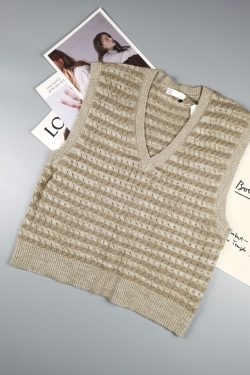 Y2K Brown Sweater Vest | Cozy Fashion for Women