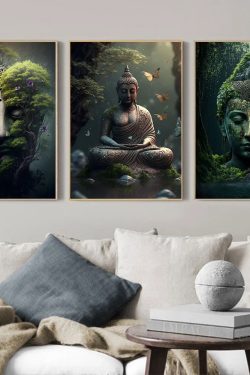 Y2K Buddha Wall Art Canvas Painting Home Decor Poster