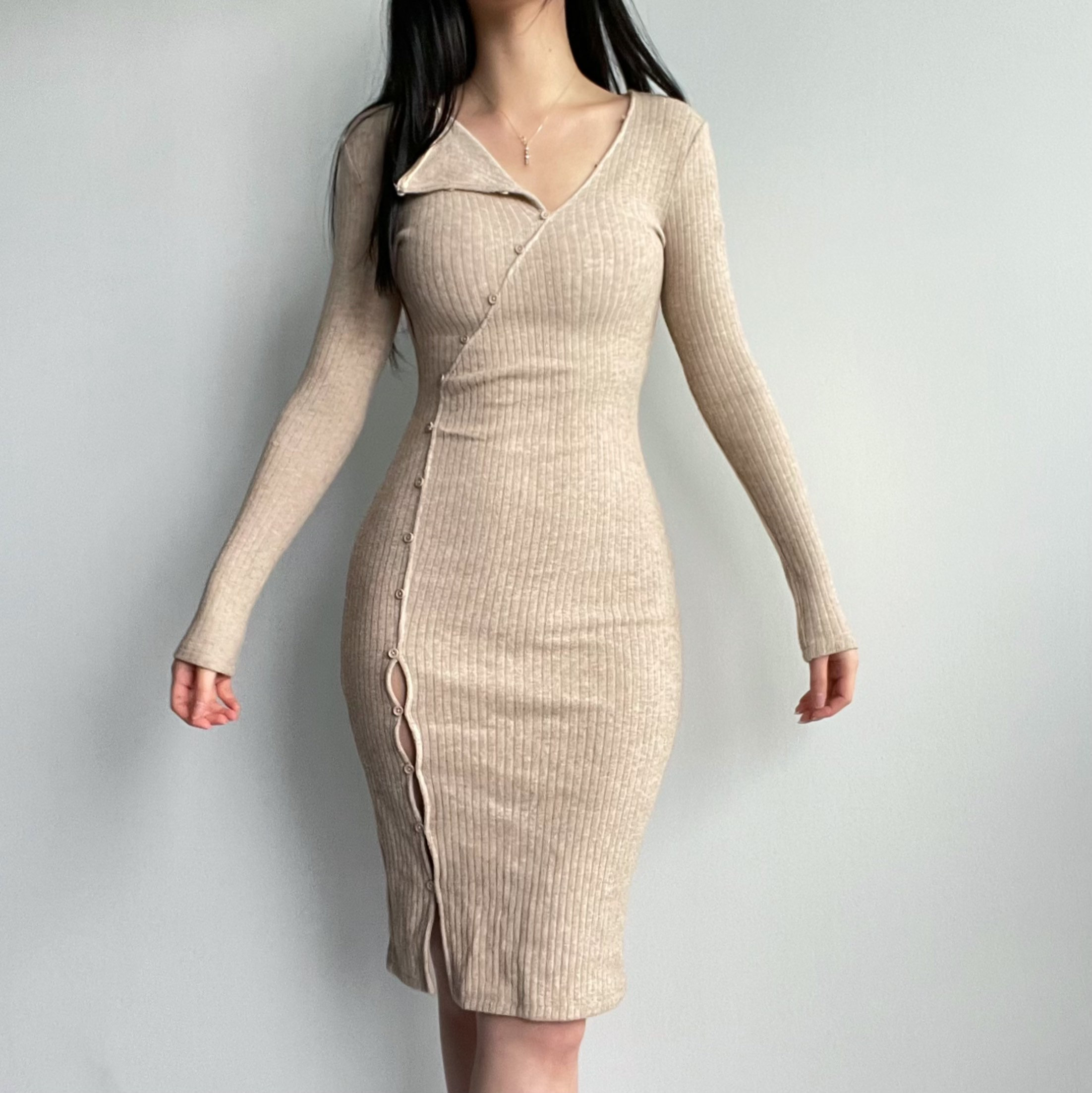 Y2K Button Knit Dress - Vintage-inspired Fashion for the Modern Woman