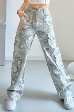 Y2K Camouflage Cargo Pants for Women - Trendy Streetwear Pants