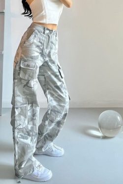 Y2K Camouflage Cargo Pants for Women - Trendy Streetwear Pants