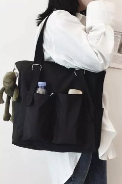 Y2K Canvas Crossbody Bag - Stylish and Versatile Messenger Bag