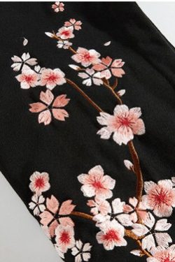 Y2K Cherry Blossom Embroidery Hoodies Streetwear Jackets