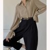 Y2K Chic Puffed Bell Sleeve Loose Blouse for Women