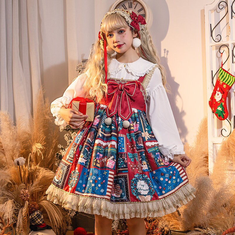 Y2K Christmas Princess Dress Party Dress Kawaii Gift