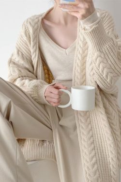 Y2K Chunky Knit Cardigan - Trendy Fashion for Women