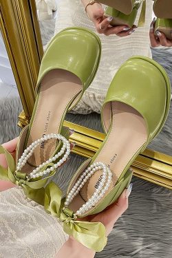 Y2K Chunky Sandals - Mary Janes High Heels for Women