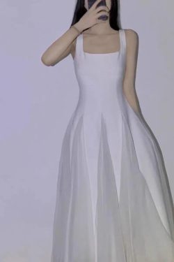 Y2K Coquette Elegant Flowy Dress Retro Fashion