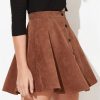 Y2K Corduroy Mini Skirt - Dark Academia Streetwear