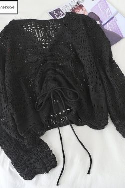 Y2K Crochet Crop Top - Trendy Fashion for the Y2K Clothing Niche