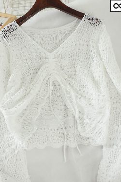 Y2K Crochet Crop Top - Trendy Fashion for the Y2K Clothing Niche