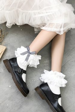 Y2K Cute Lace Bowknot Frilly Ankle Socks Gift For Her