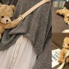 Y2K Cute Teddy Bear Crossbody Purse - Adorable Animal Shape Gift