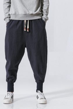 Y2K Dark Blue Elastic Waist Cargo Sweatpants with Pockets