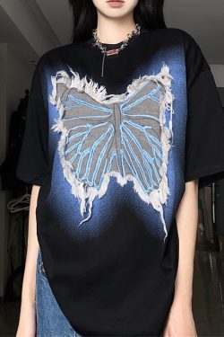 Y2K Embroidered Streetwear Baggy T-Shirts - Fairycore Harajuku