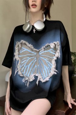 Y2K Embroidered Streetwear Baggy T-Shirts - Fairycore Harajuku