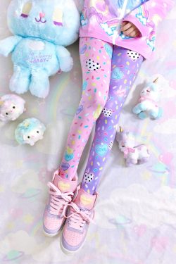 Y2K Fairy Kei Lolita Sweetheart Leggings Tights