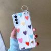 Y2K Flower Heart Phone Case for Samsung Galaxy with Strap
