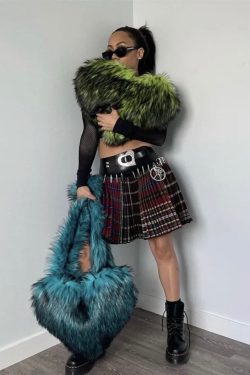 Y2K Fur Heart Bag - Trendy Fashion Accessory for Women