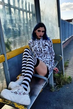 Y2K Ghost Hoodie Sweatshirt for Women - Emo Goth Punk Style