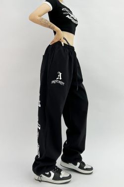 Y2K Gothic Baggy Jogger Sweatpants - Hip Hop Streetwear