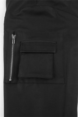 Y2K Gothic Black Zipper Cropped Top Long Sleeve Jacket