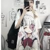 Y2K Gothic Emo Anime Punk T-Shirt - Fairy Grunge Goth Egirl Cat