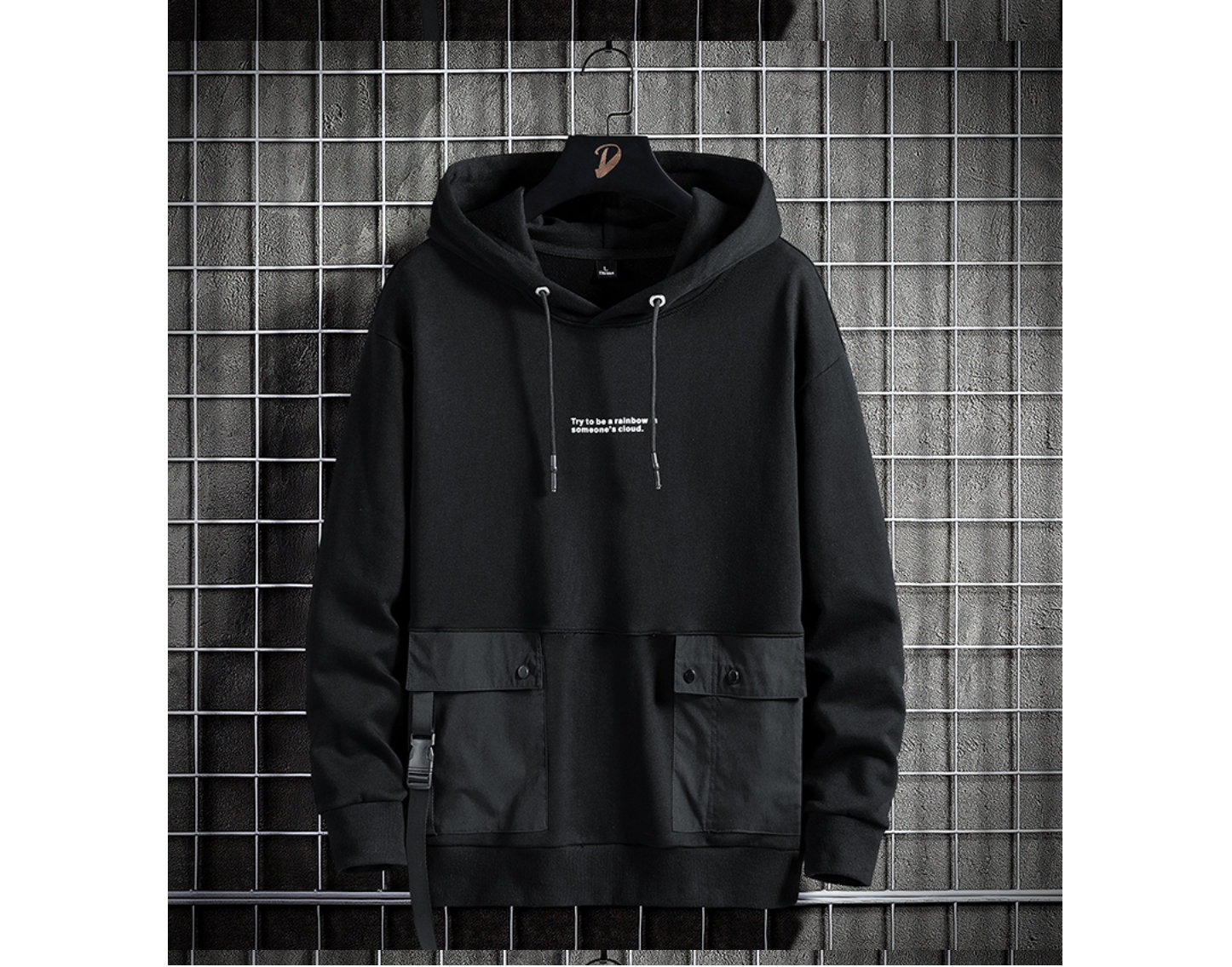 Y2K Gothic Emo Hoodie - Noir Black Winter Sweatshirt