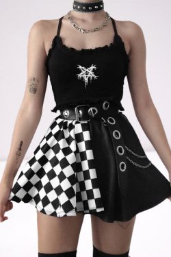 Y2K Gothic Harajuku Skirt Dark Academia Fairycore Style