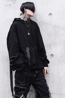 Y2K Gothic Hoodie Sweatshirt - Emo Harajuku Punk Fashion