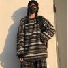 Y2K Gothic Kawaii Striped OverSized Sweatshirt