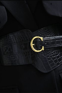 Y2K Gothic Leather Belt Corset - Harajuku Vintage Waist Shaper