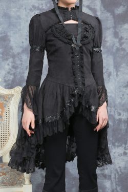 Y2K Gothic Lolita Women's Long Sleeve Shirt - Lace Vintage