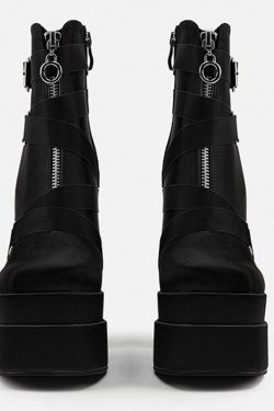 Y2K Gothic Punk Platform Boots Demonia Style Footwear