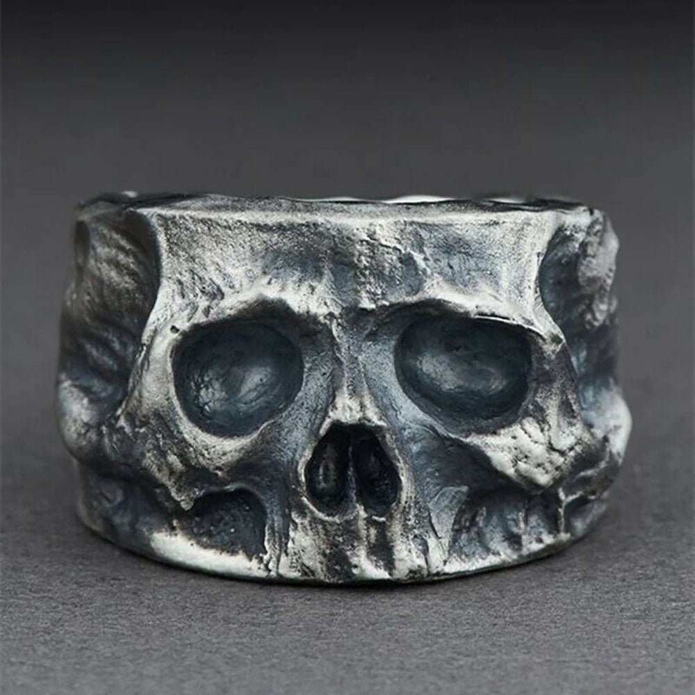 Y2K Gothic Punk Skull Skeleton Satanic Ring Accessory