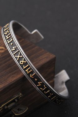 Y2K Gothic Viking Rune Stainless Steel Bracelet