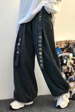 Y2K Harajuku Baggy Corduroy Streetwear Sweatpants