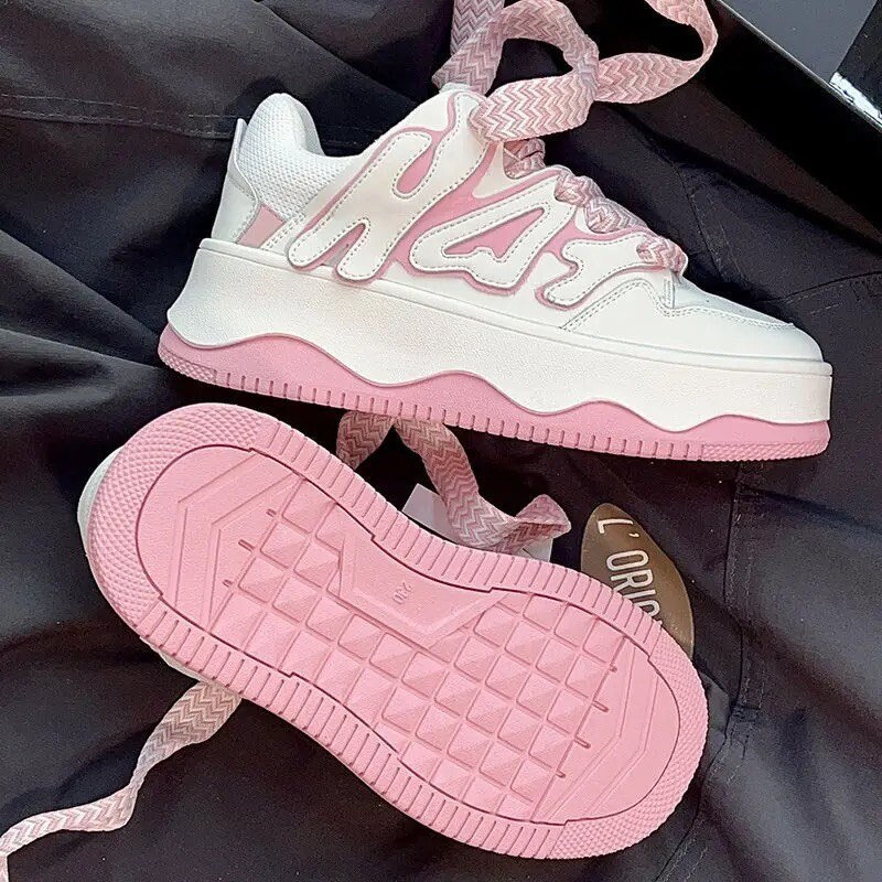 Y2K Harajuku Kawaii Sports Shoes – Pink Spring