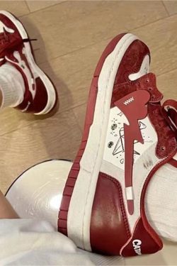 Y2K Harajuku Red Arder Platform Kawaii Sneakers for Women