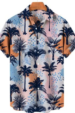 Y2K Hawaiian Beach Style 3D Printed Men's Shirt