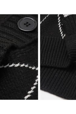 Y2K Heart Cardigan Sweater - Trendy Fashion for Y2K Clothing