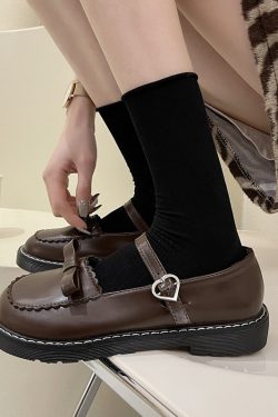 Y2K Heart Mary Jane Shoes - Trendy Fashion Footwear