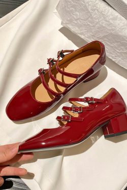 Y2K High Heel Mary Jane Shoes - Spring Fashion Brand Design
